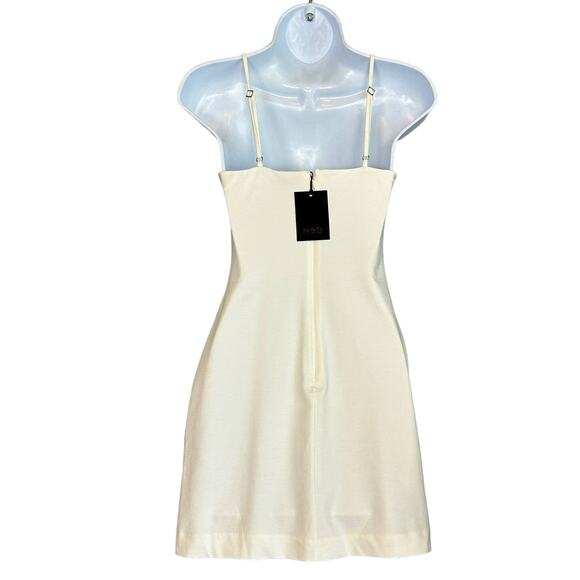 NBD White Bodycon Mini Slip Dress XS Bustier Underwire Designer Revolve $218 NEW - Picture 7 of 9